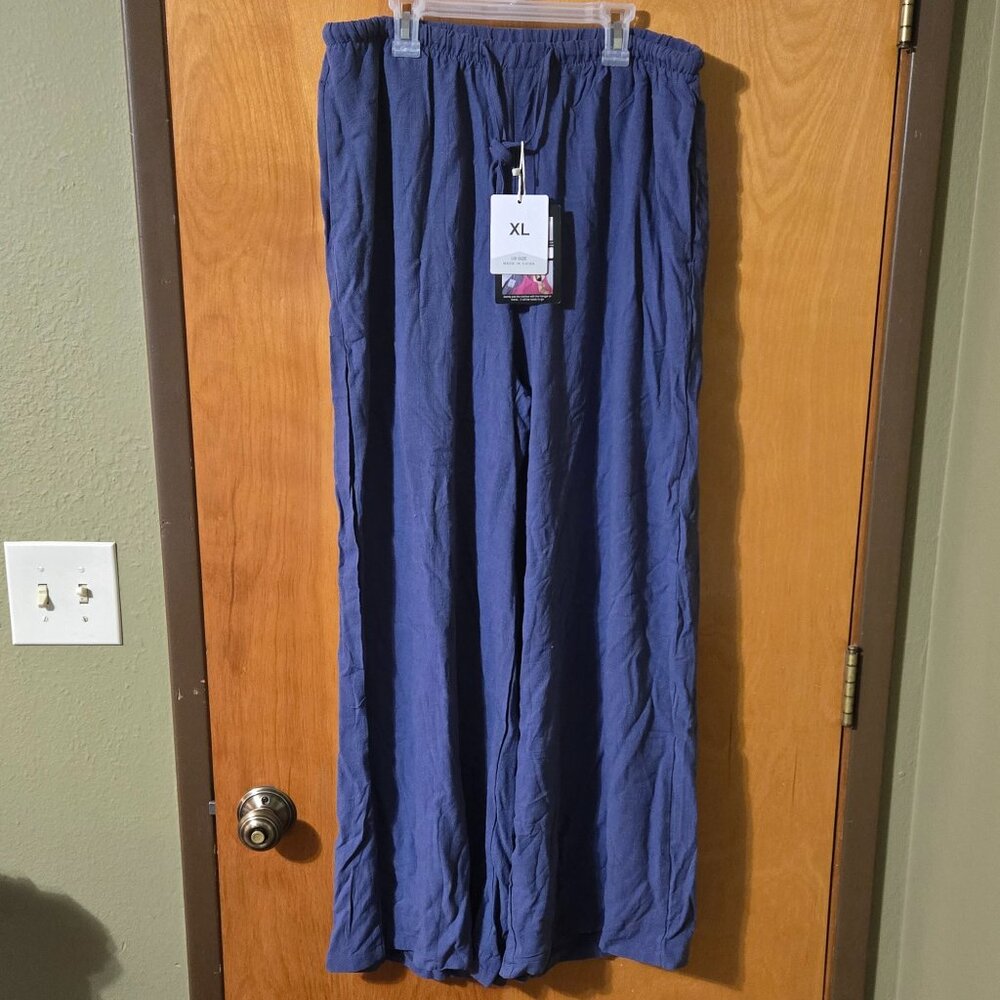 NWT  Faleave Womens Drawstring Linen Pant